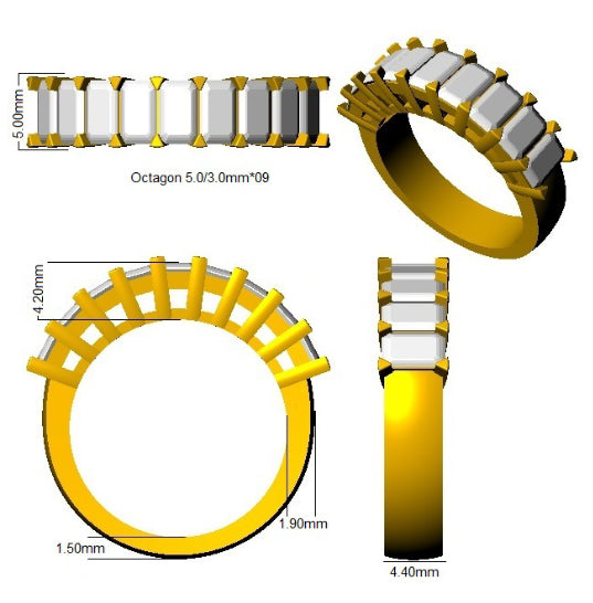 SR3292 — Ring - 9k Yellow Gold detail