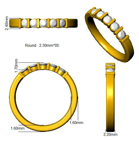 SR3299 — Ring - 9 KT Yellow Gold detail