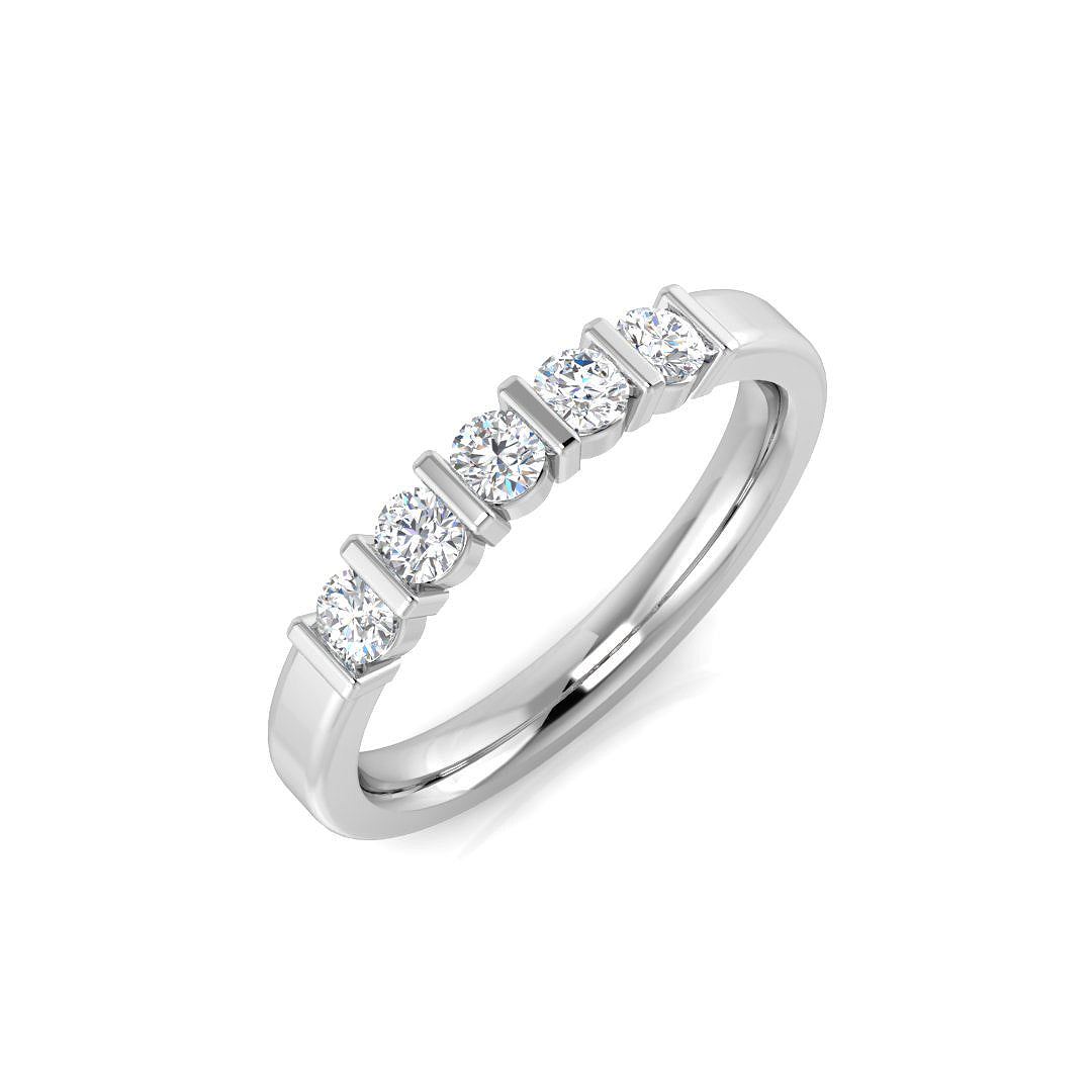 SR3299 — Ring - 9 KT White Gold