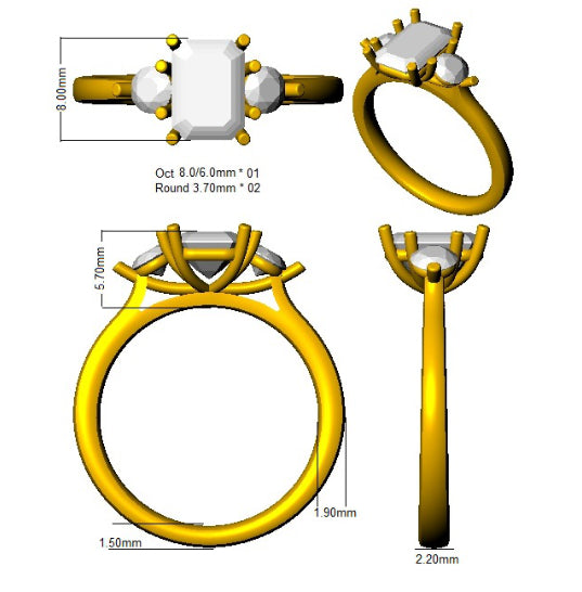 SR33 — Ring - 18k Two Tone detail