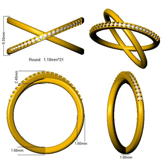 SR3312 — Ring - 9k Yellow Gold detail
