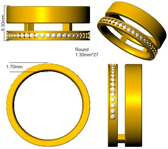 SR3314 — Ring - 9k Yellow Gold detail