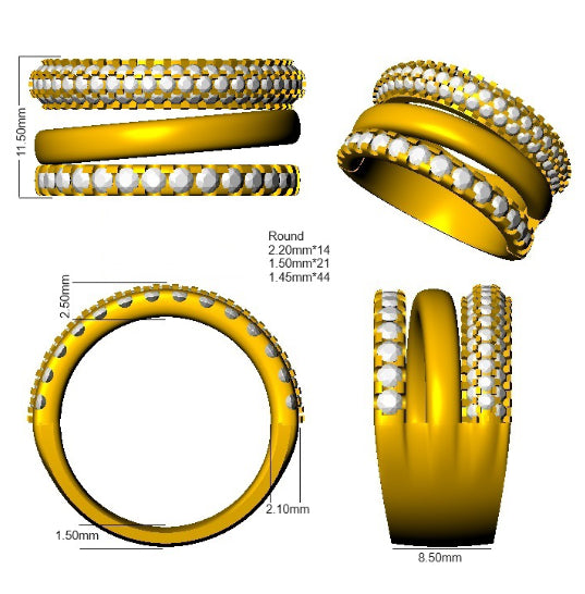 SR3319 — Ring - 9k Yellow Gold detail