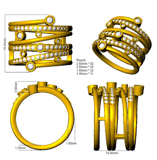 XYR1157 — Ring - 9k Yellow Gold detail