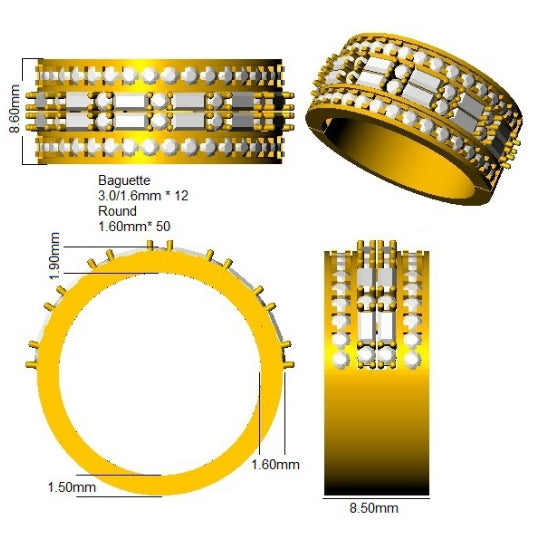 SR3382 — Ring - 9k Yellow Gold detail