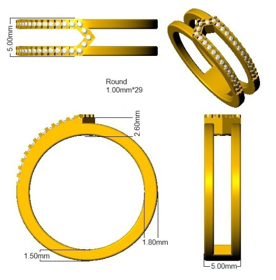 SR3388 — Ring - 9k Yellow Gold detail