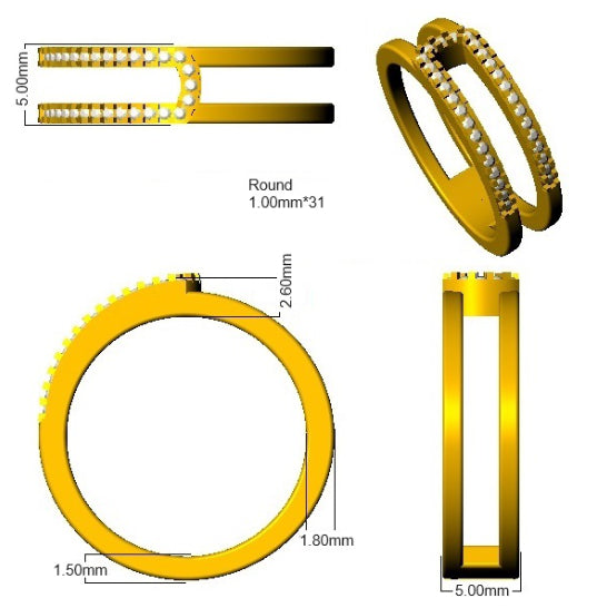 SR3391 — Ring - 9k Yellow Gold detail