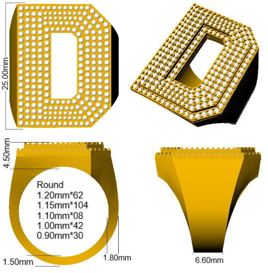 SR3392-D — Ring - 9k Yellow Gold detail