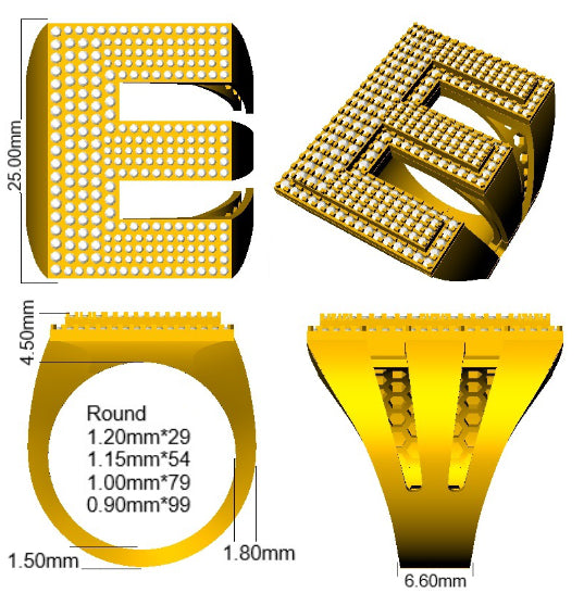 SR3392-E — Ring - 9k Yellow Gold detail