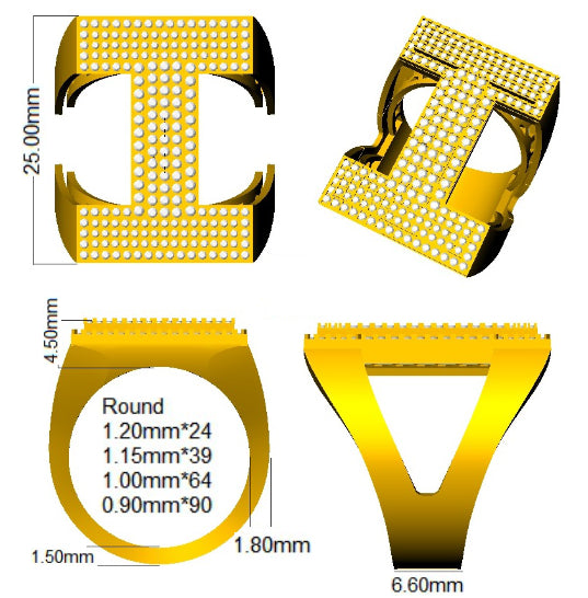 SR3392-I — Ring - 9k Yellow Gold detail