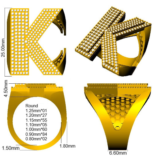 SR3392-K — Ring - 9k Yellow Gold detail