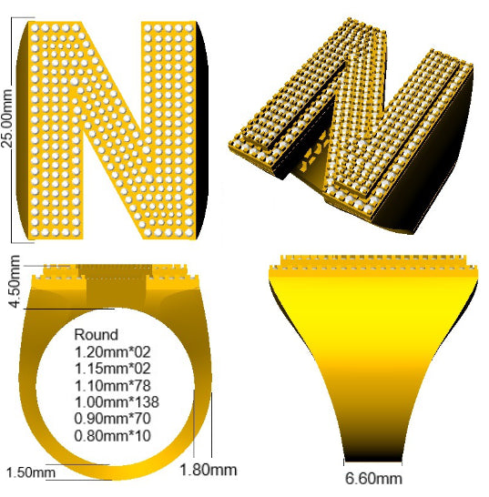 SR3392-N — Ring - 9k Yellow Gold detail