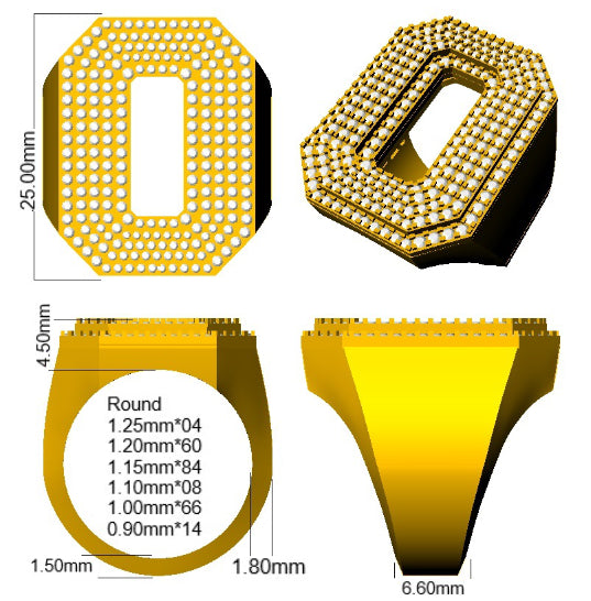 SR3392-O — Ring - 9k Yellow Gold detail