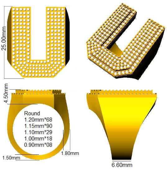 SR3392-U — Ring - 9k Yellow Gold detail
