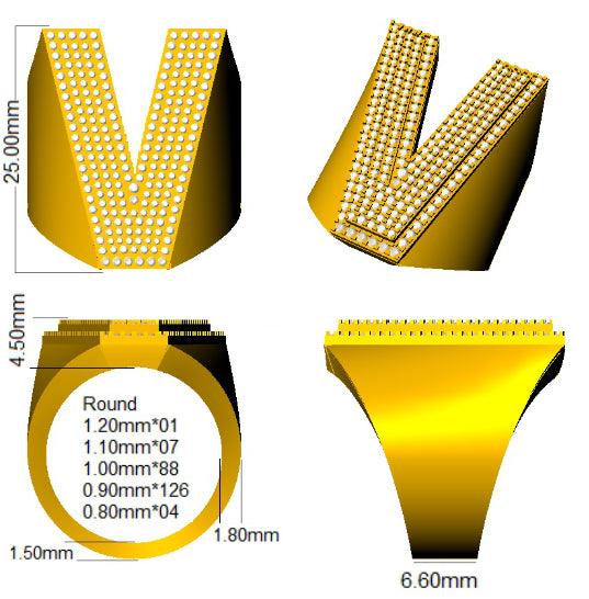 SR3392-V — Ring - 9k Yellow Gold detail