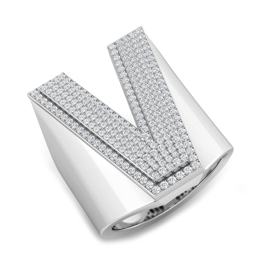 SR3392-V — Ring - 9k White Gold