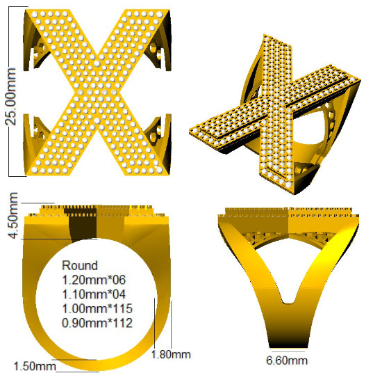 SR3392-X — Ring - 9k Yellow Gold detail