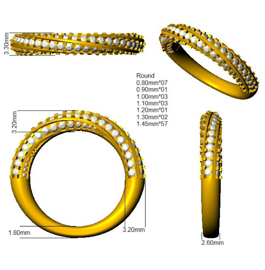 SR3393 — Ring - 9k Yellow Gold detail