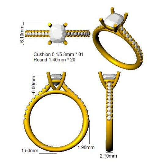 SR341 — Ring - 9k Yellow Gold detail
