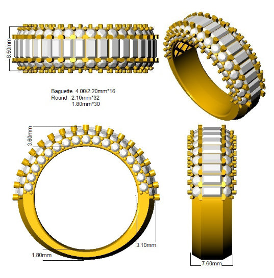 SR3432 — Ring - 9k Yellow Gold detail