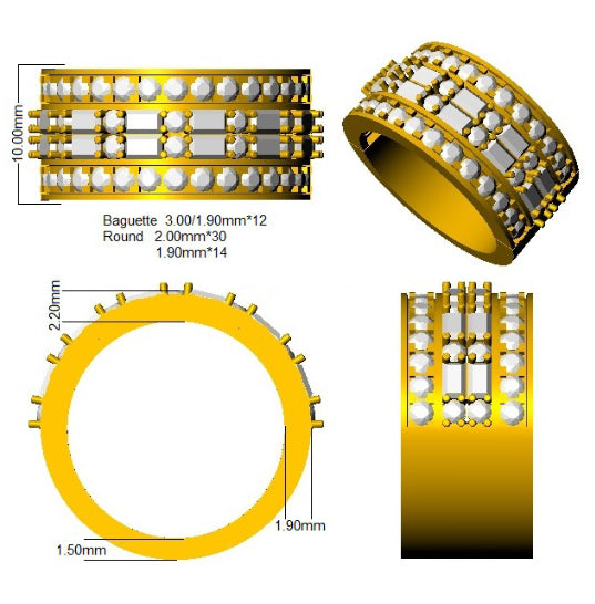 SR3433 — Ring - 9k Yellow Gold detail