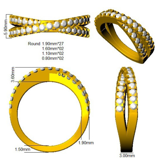 SR3439 — Ring - 9k Yellow Gold detail