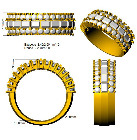 SR3466 — Ring - 9k Yellow Gold detail
