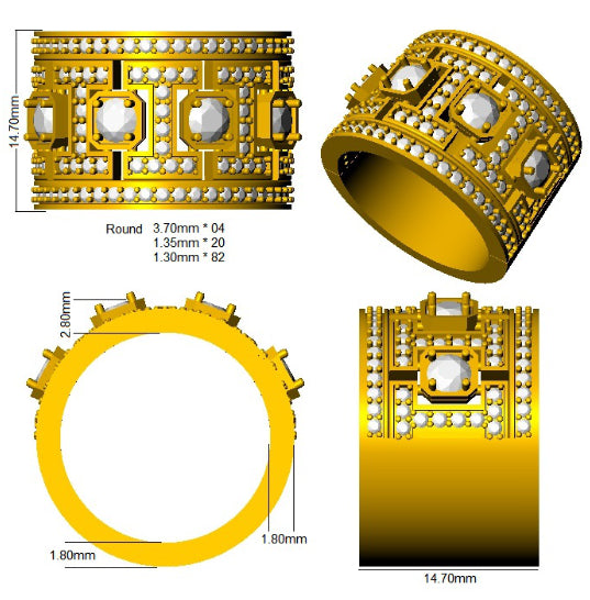 SR3467 — Ring - 9k Yellow Gold detail