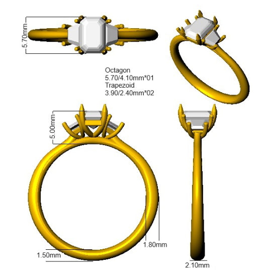 SR3471 — Ring - 9k Yellow Gold detail