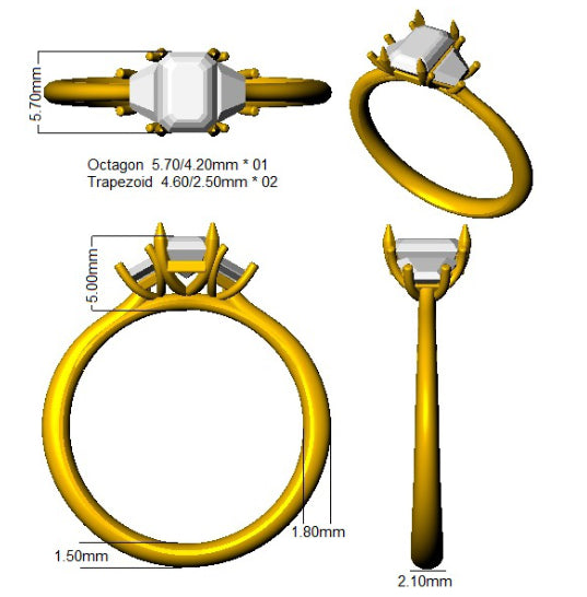 SR3472 — Ring - 18k Two Tone detail