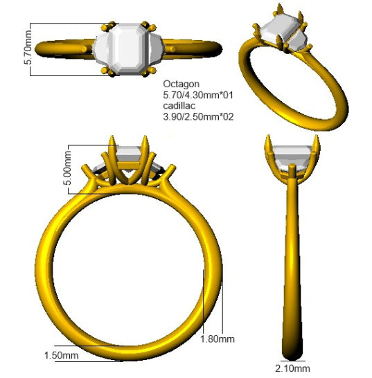 SR3473 — Ring - 9k Yellow Gold detail