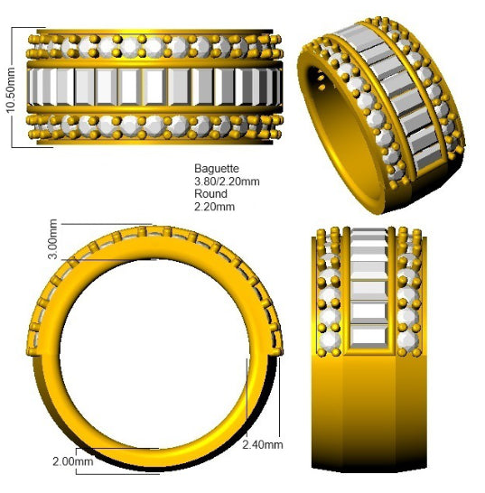 SR3475 — Ring - 9k Yellow Gold detail