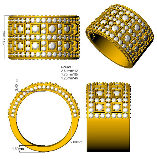 SR3477 — Ring - 9k Yellow Gold detail