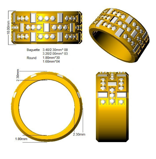 SR3481 — Ring - 9k Yellow Gold detail