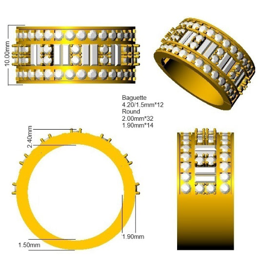 SR3482 — Ring - 9k Yellow Gold detail