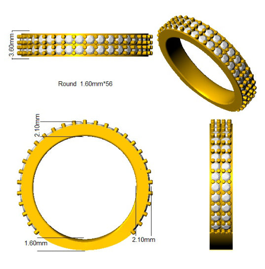 SR354A — Ring - 9k Yellow Gold detail