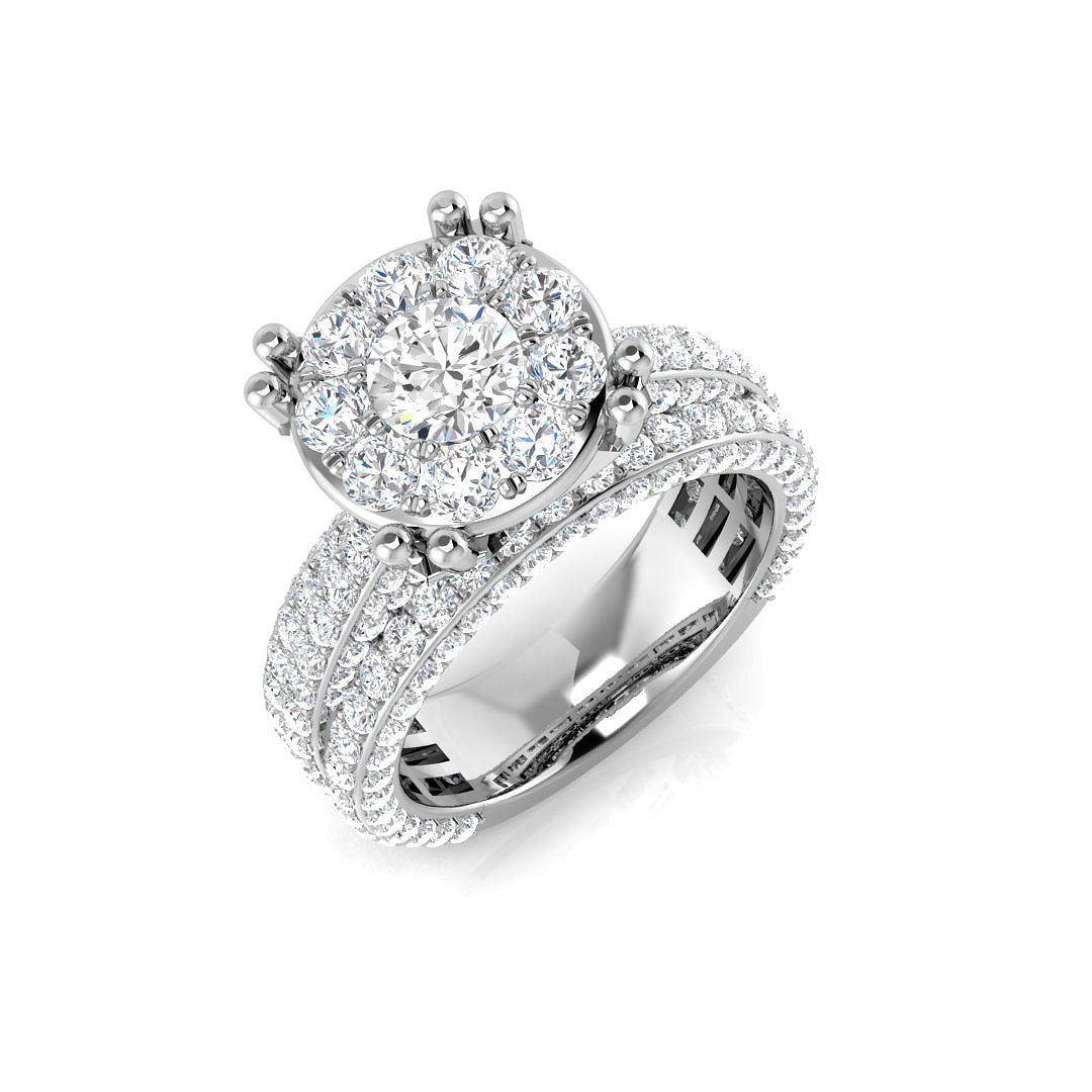 SR354 — Ring - 9 KT White Gold