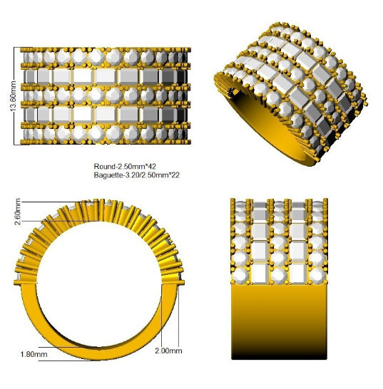 SR3555 — Ring - 9k Yellow Gold detail