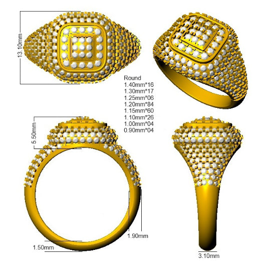 SR3574 — Ring - 9k Yellow Gold detail
