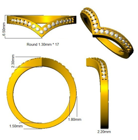 SR3606 — Ring - 9k Yellow Gold detail