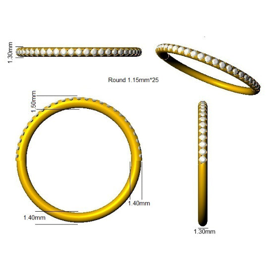 SR3687 — Ring - 9k Yellow Gold detail