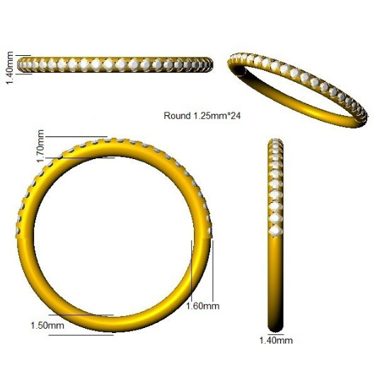 SR3688 — Ring - 9k Yellow Gold detail