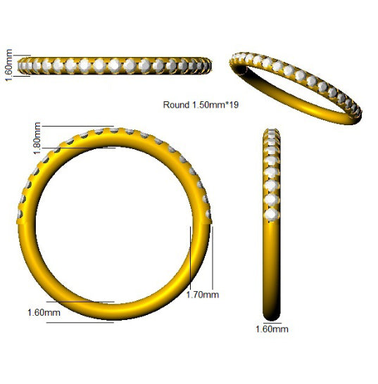 SR3689 — Ring - 9k Yellow Gold detail