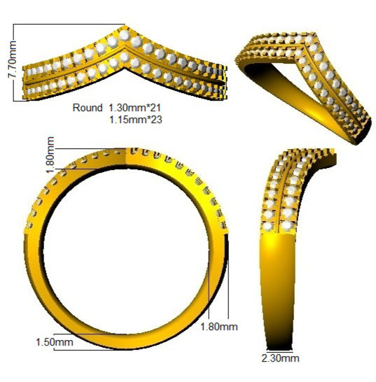 SR3696 — Ring - 9k Yellow Gold detail