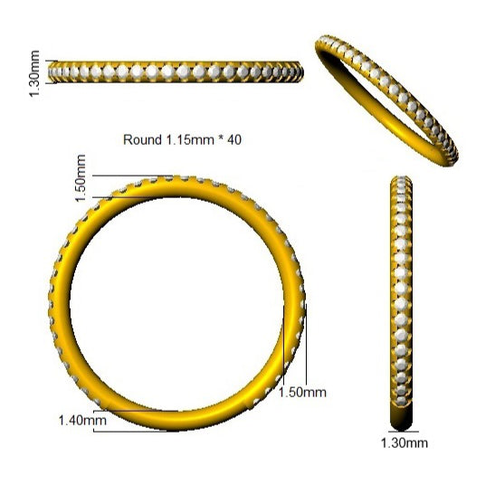 SR3711 — Ring - 9k Yellow Gold detail