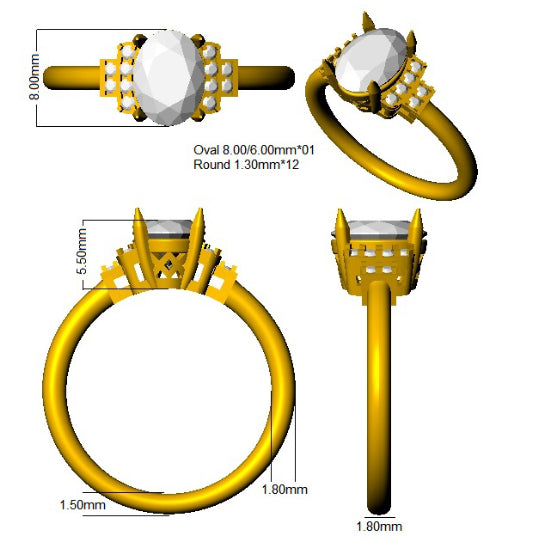 SR3748 — Ring - 9k Yellow Gold detail