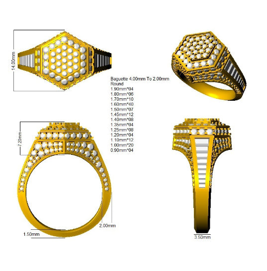 SR3752 — Ring - 9k Yellow Gold detail
