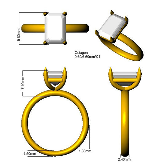 SR3778 — Ring - 9k Yellow Gold detail