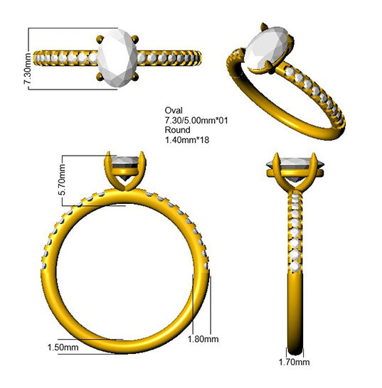 SR3779 — Ring - 9k Yellow Gold detail
