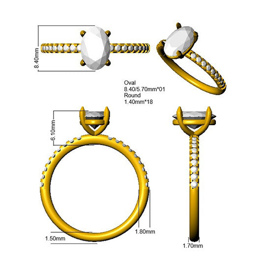 SR3782 — Ring - 9k Yellow Gold detail